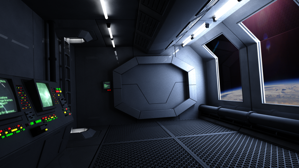 Futuristic Environment Moon Base Airlock