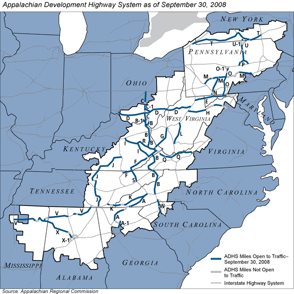 Appalachian Regional Commission highway projects