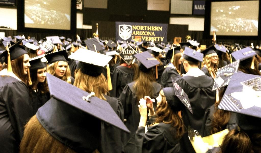 Graduates on the floor of the Skydome. Photo by Jonny Eberle.
