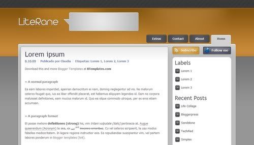 Blogger Abstract Yellow Web2.0 Template
