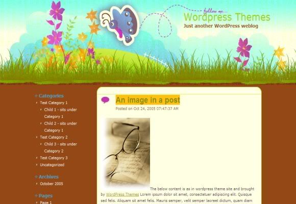 Wordpress Bee Nature Web2.0 Theme