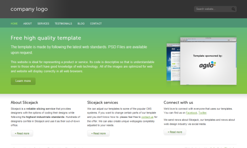 CSS Business Company Green Template