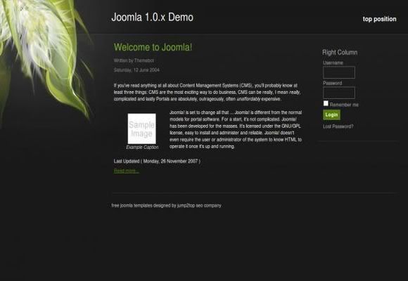 Free Joomla Nature Blog Web2.0 Theme Template