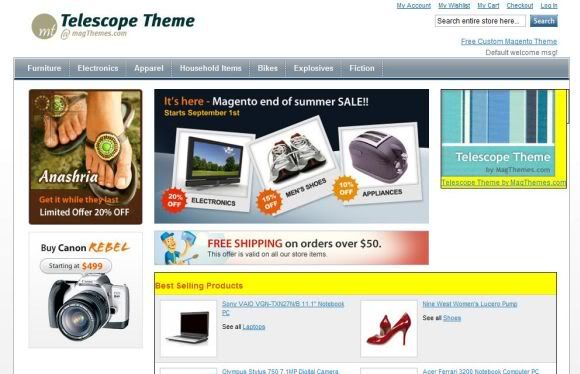 Magento Shopping Website Theme Template