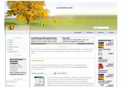 Joomla Vegetal Nature Web2.0 Theme Template