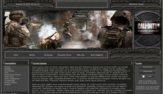 Call Of Duty Games Black php-fusion Theme