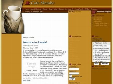 Joomla Dark Brown Coffee Template