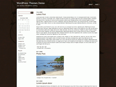 Wordpress Green Dark Black Web2.0 Theme Template