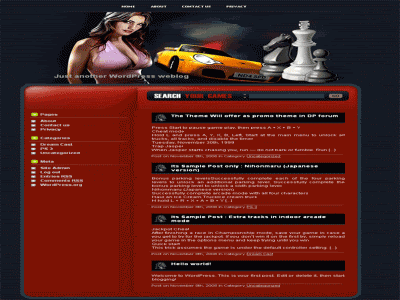 Wordpress Green Dark Black Web2.0 Theme Template