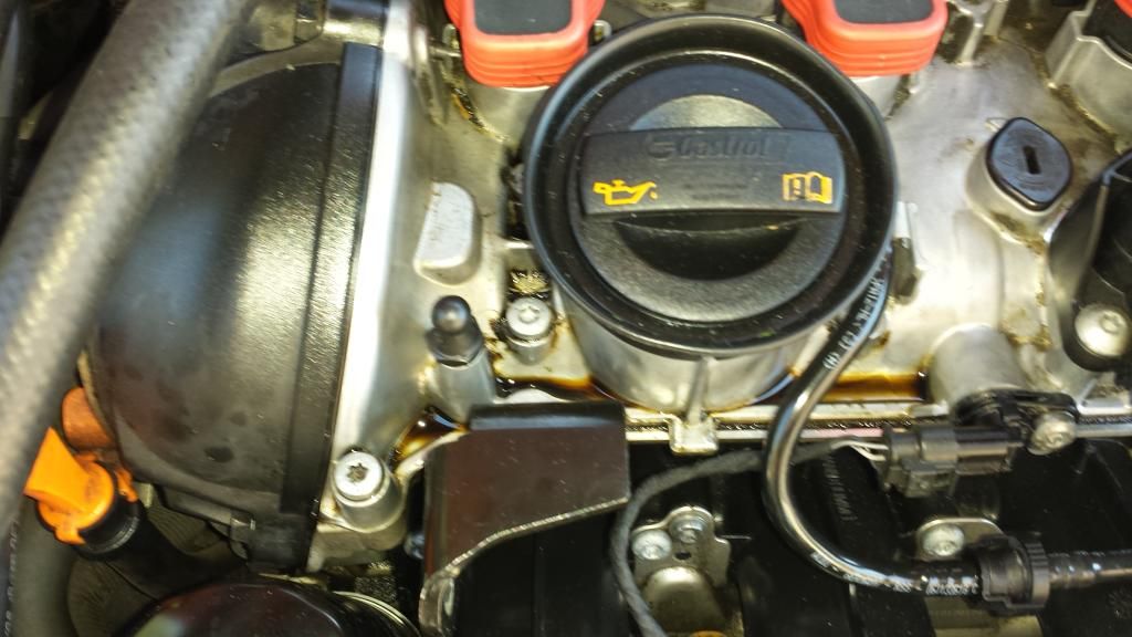 Leak from Upper Timing Cover Gasket VW GTI MKVI Forum / VW Golf R