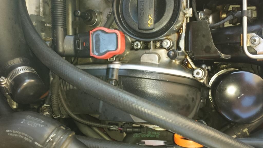 Leak from Upper Timing Cover Gasket VW GTI MKVI Forum / VW Golf R