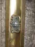 VINTAGE BRASS & CHROME FIRE FENDER / FIRE CURB C1920  